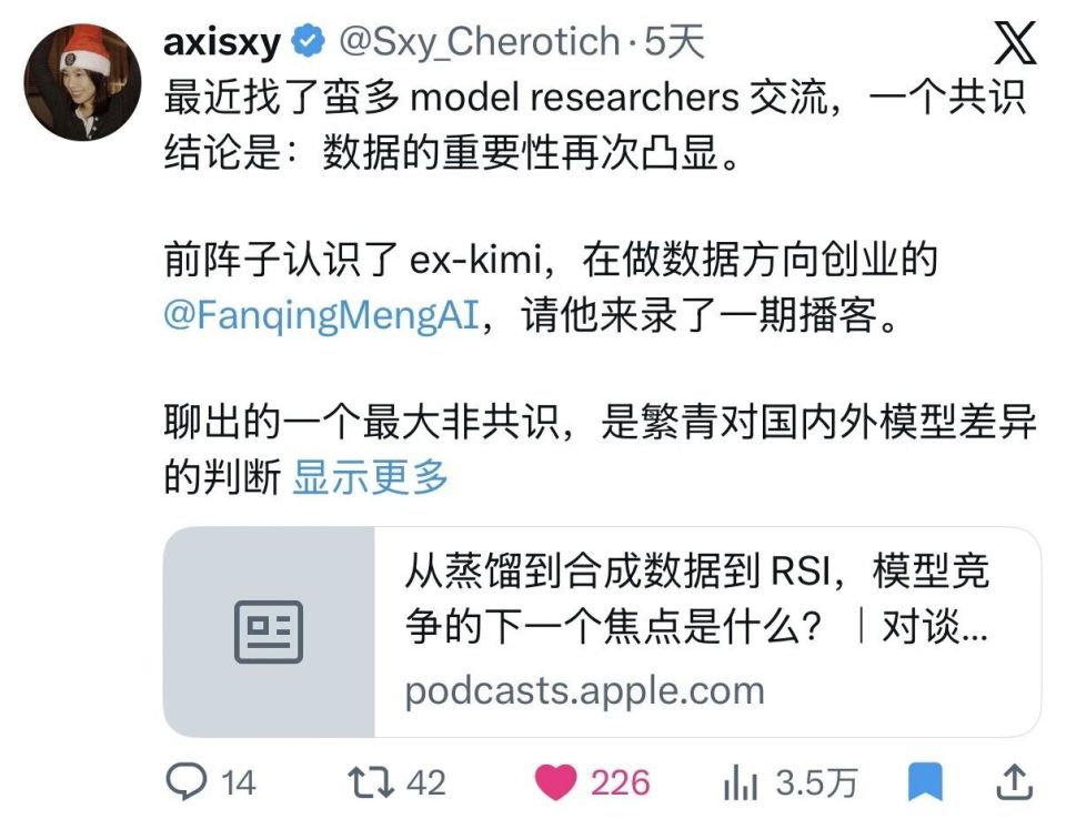 和繁青聊聊：RSI、数据与模型竞争的真实差异